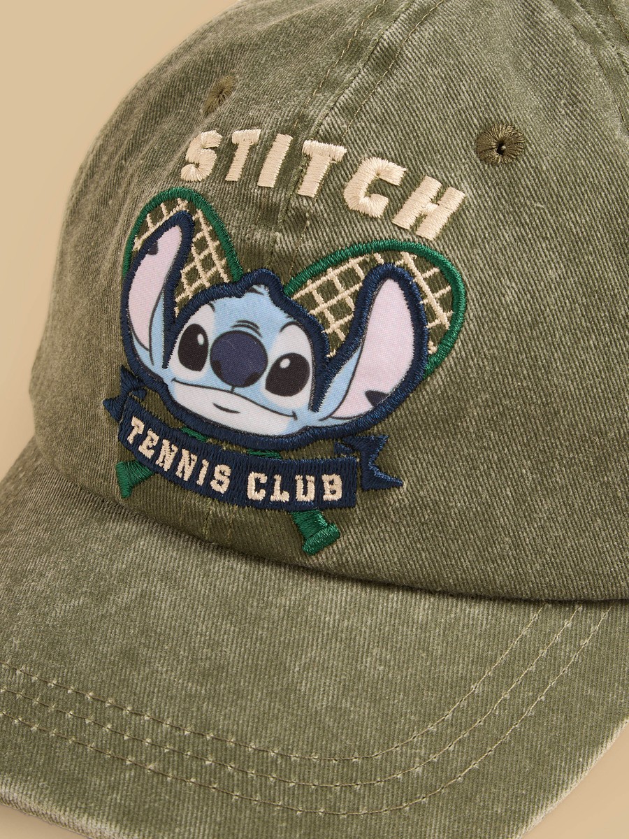 Stitch Embroidered Cap with Hook and Loop Strap Closure