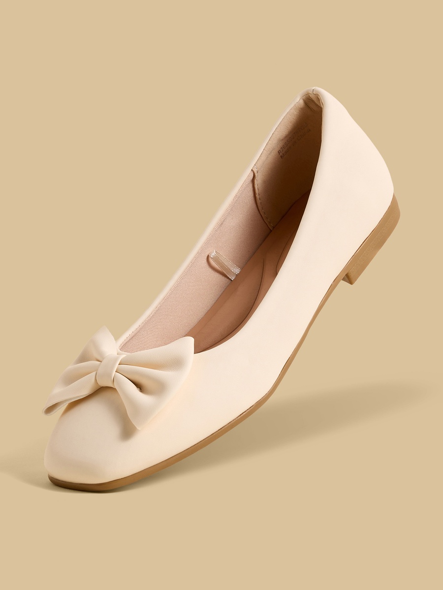 Bow Accent Ballerina Shoes