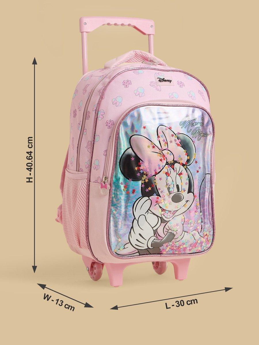 Minnie Mouse Print 5-Piece Trolley Backpack Set