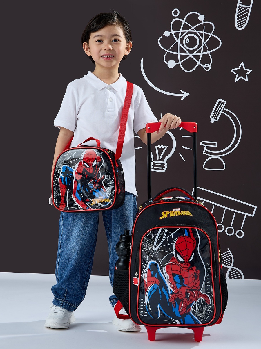 Spider-Man Print 5-Piece Trolley Backpack Set