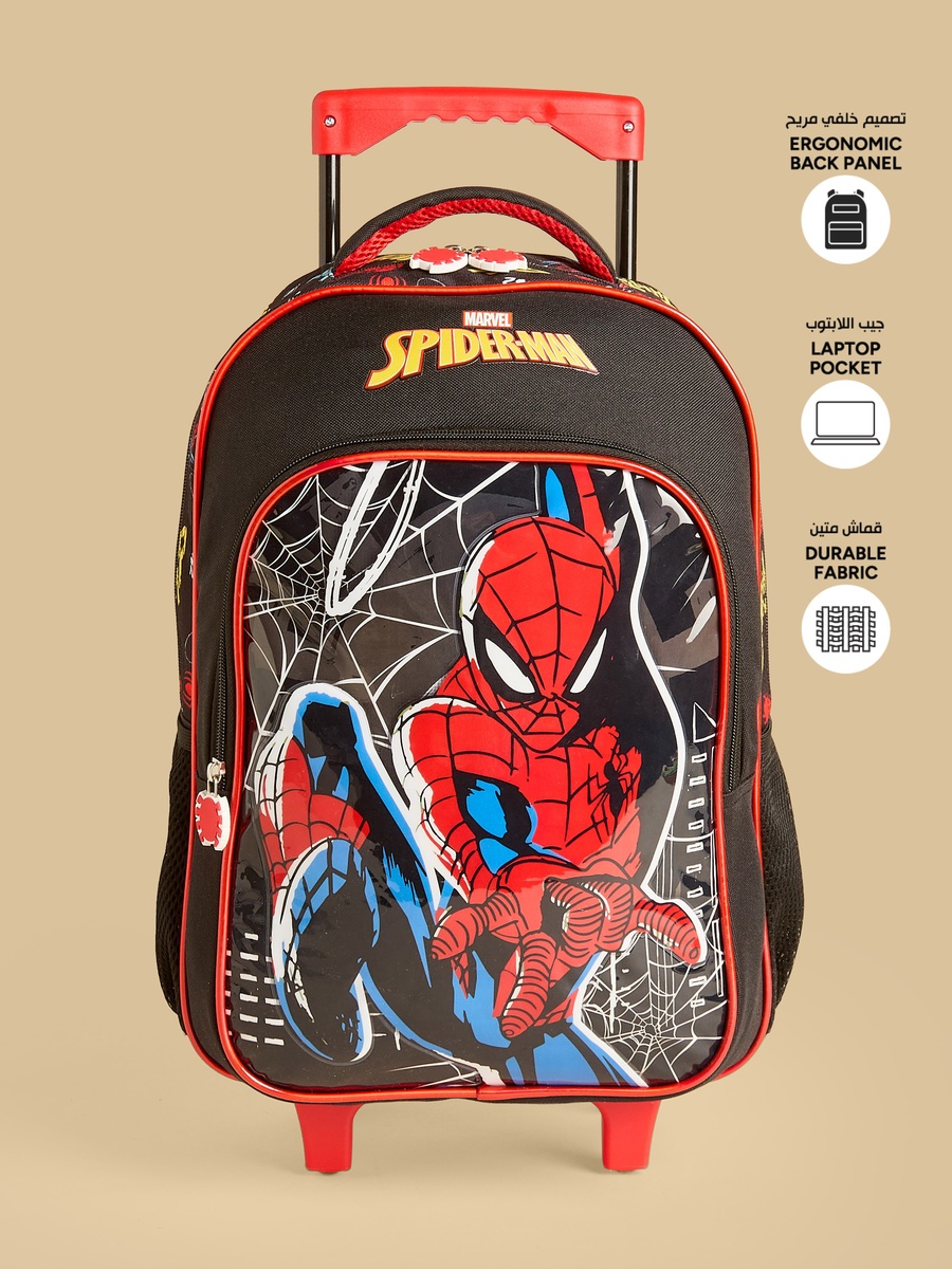 Spider-Man Print 5-Piece Trolley Backpack Set