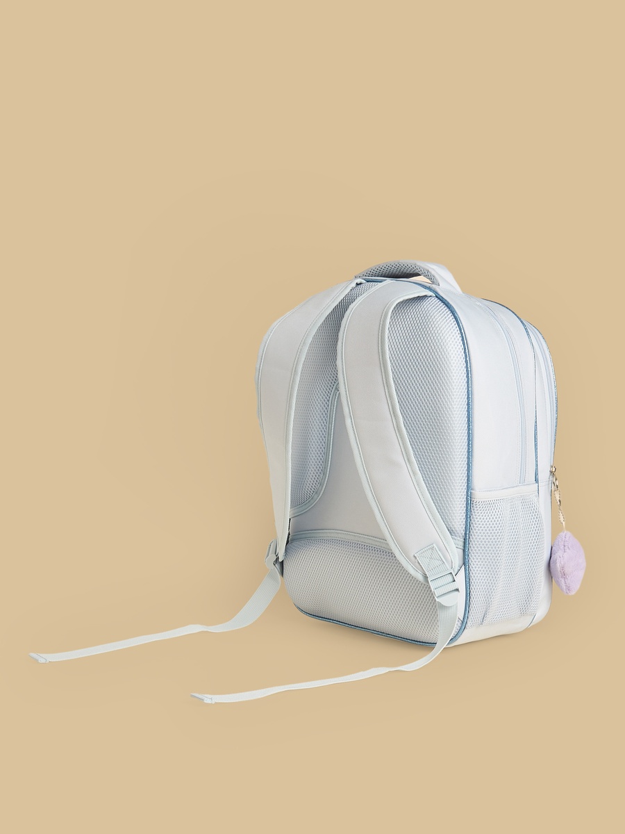 Elsa Print Padded Shoulder Straps Backpack with Zip Closure