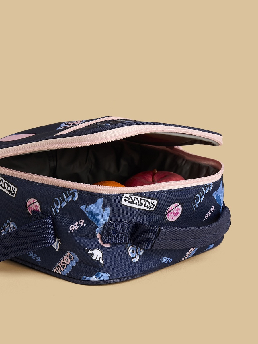Stitch Print Backpack with Lunch Bag
