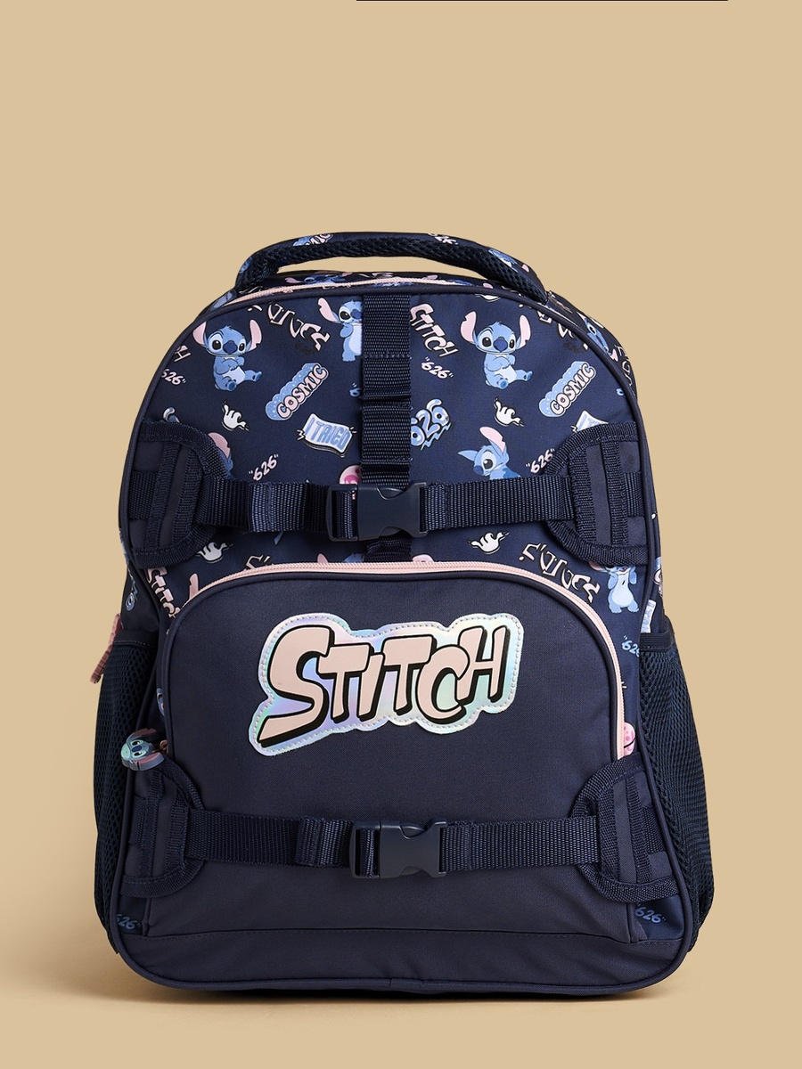 Stitch Print Backpack with Lunch Bag