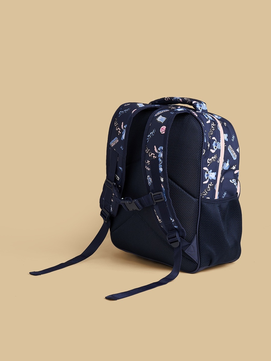 Stitch Print Backpack with Lunch Bag
