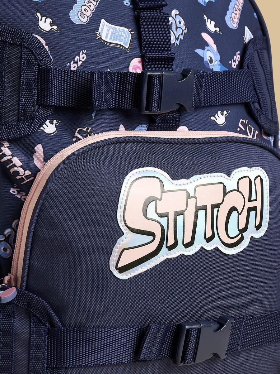 Stitch Print Backpack with Lunch Bag