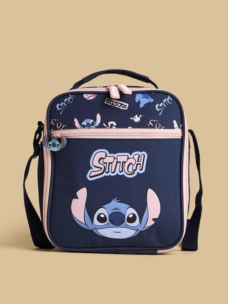 Stitch Print Backpack with Lunch Bag