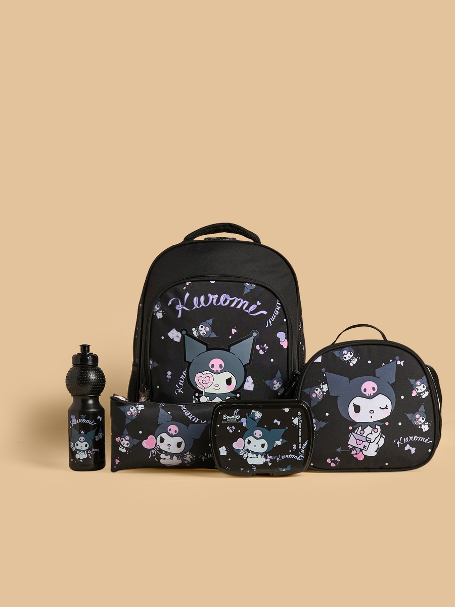 Kuromi Print 5-Piece Backpack Set