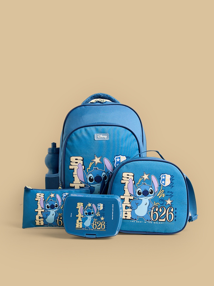 Stitch Print 5-Piece Backpack Set