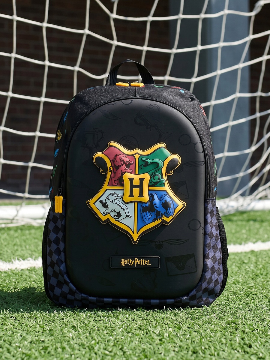Harry Potter Print Adjustable Strap Backpack with Zip Closure