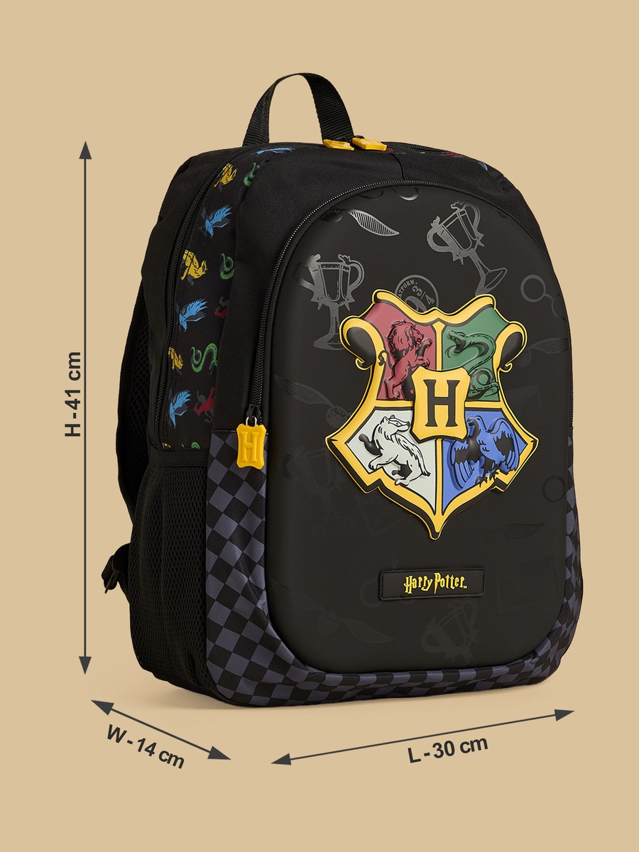 Harry Potter Print Adjustable Strap Backpack with Zip Closure