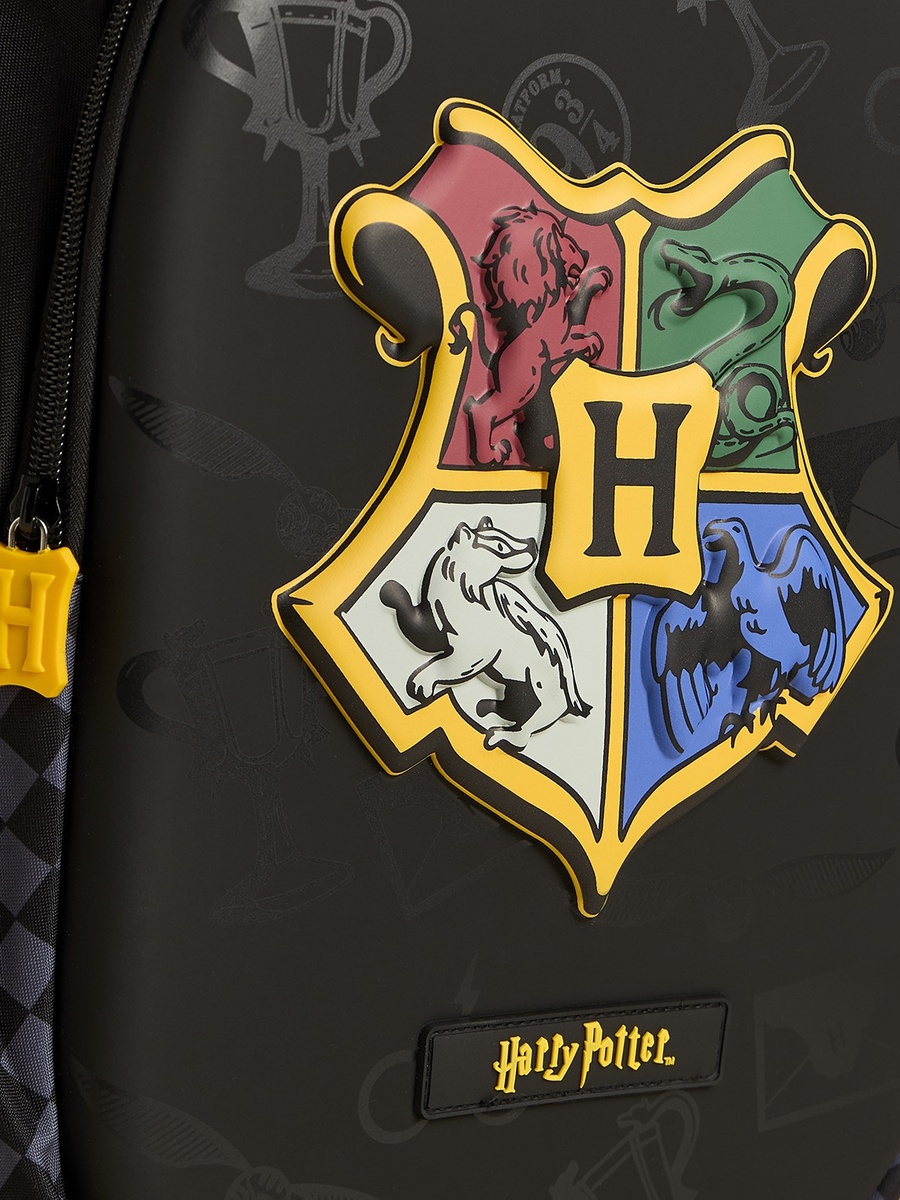 Harry Potter Print Adjustable Strap Backpack with Zip Closure