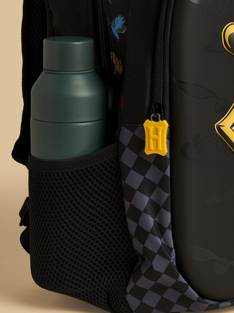 Harry Potter Print Adjustable Strap Backpack with Zip Closure