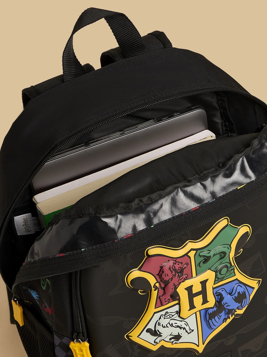 Harry Potter Print Adjustable Strap Backpack with Zip Closure