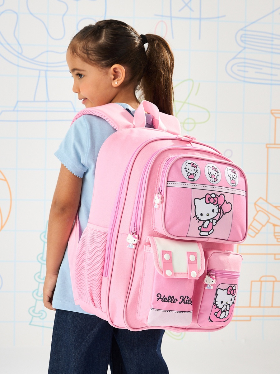 Hello Kitty Print Backpack with Adjustable Straps