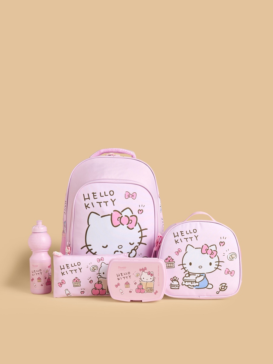 Hello Kitty Print 5-Piece Backpack Set