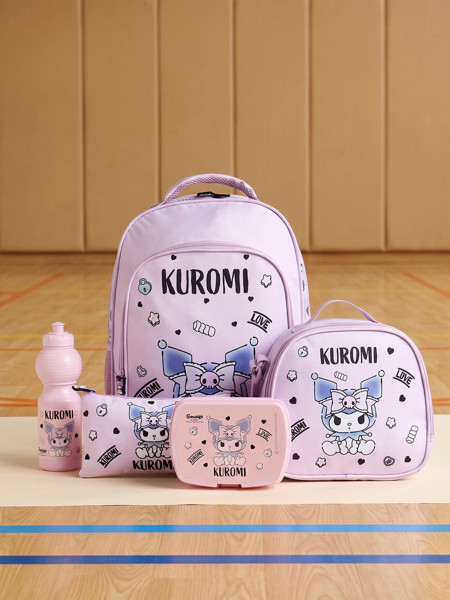 Kuromi Print 5-Piece Backpack Set