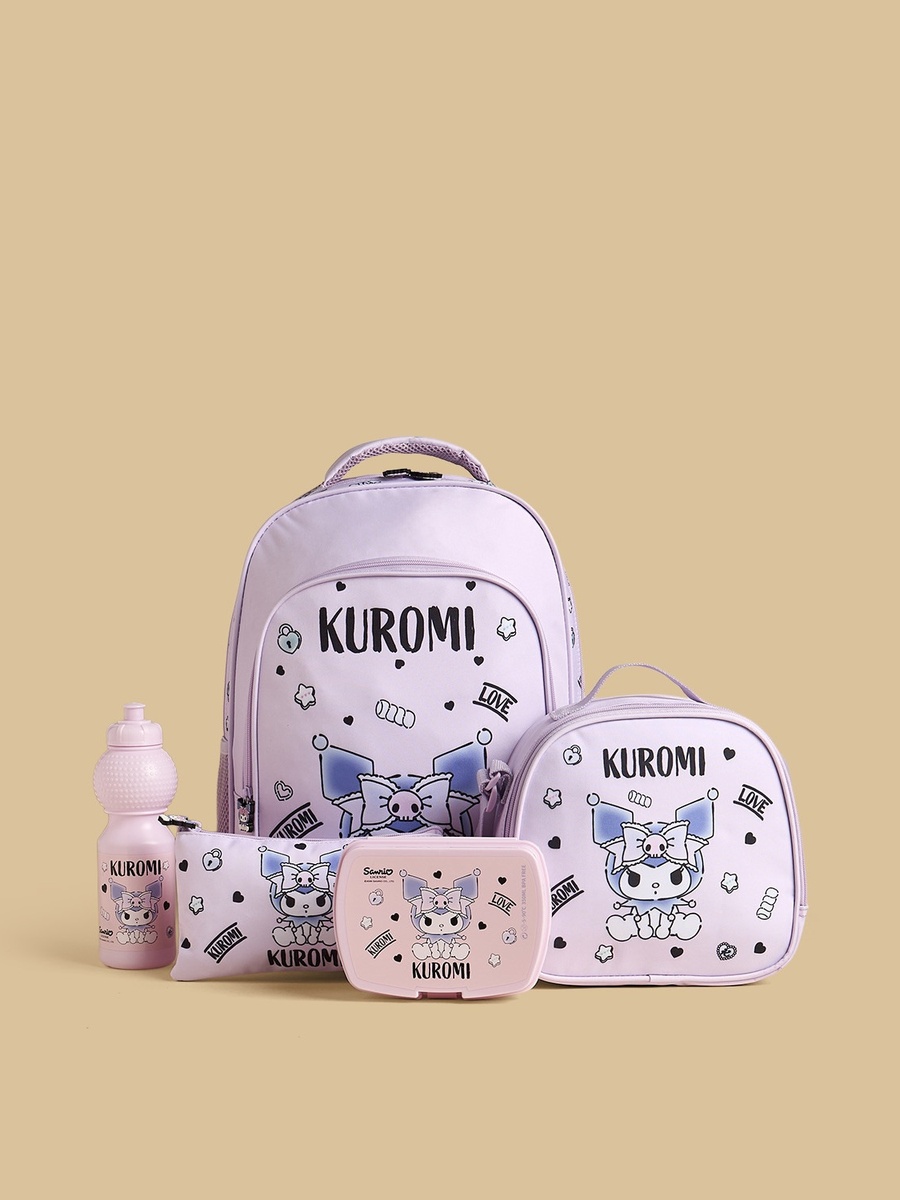 Kuromi Print 5-Piece Backpack Set