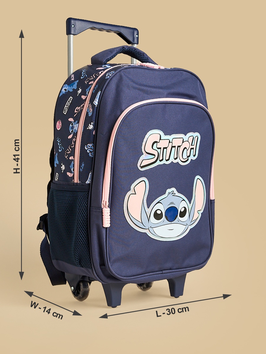 Stitch Print 5-Piece Trolley Backpack Set