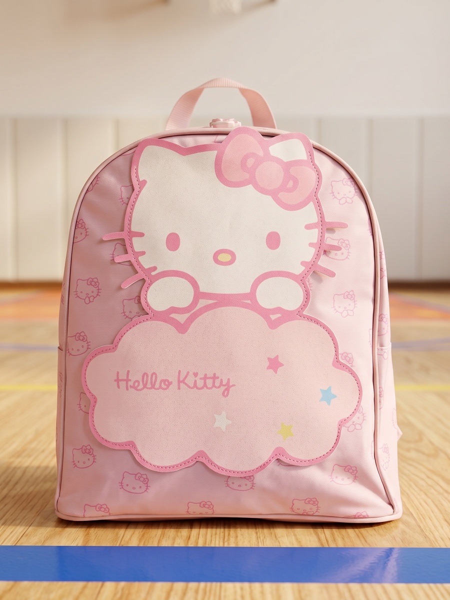Hello Kitty Print Backpack with Adjustable Straps