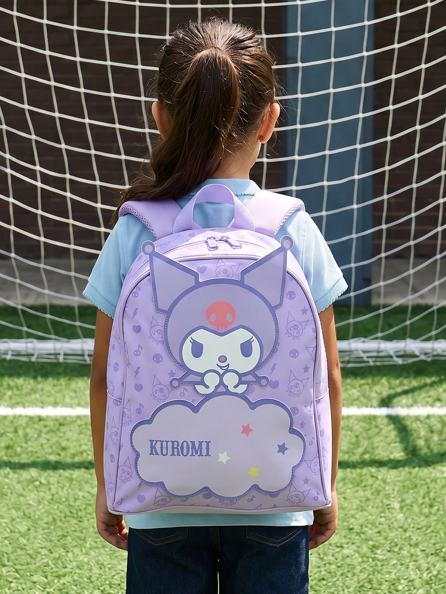 Kuromi Print Backpack with Adjustable Straps