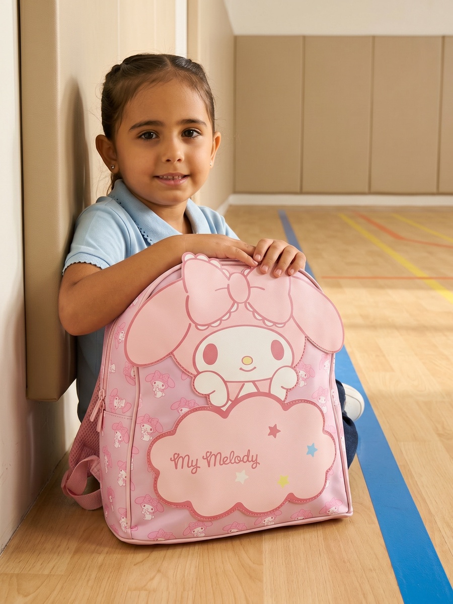 My Melody Print Backpack with Adjustable Straps