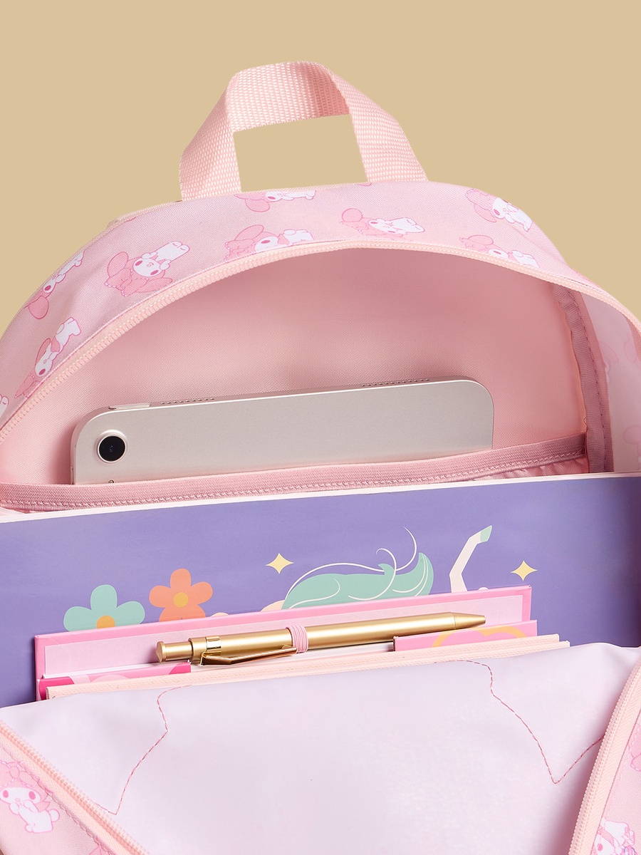 My Melody Print Backpack with Adjustable Straps