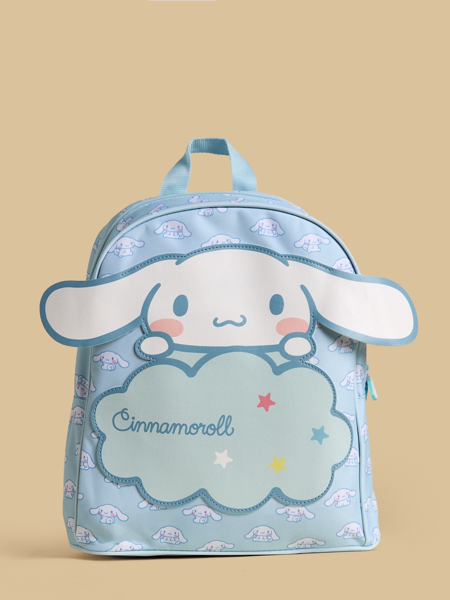 Cinnamoroll Print Backpack with Adjustable Straps