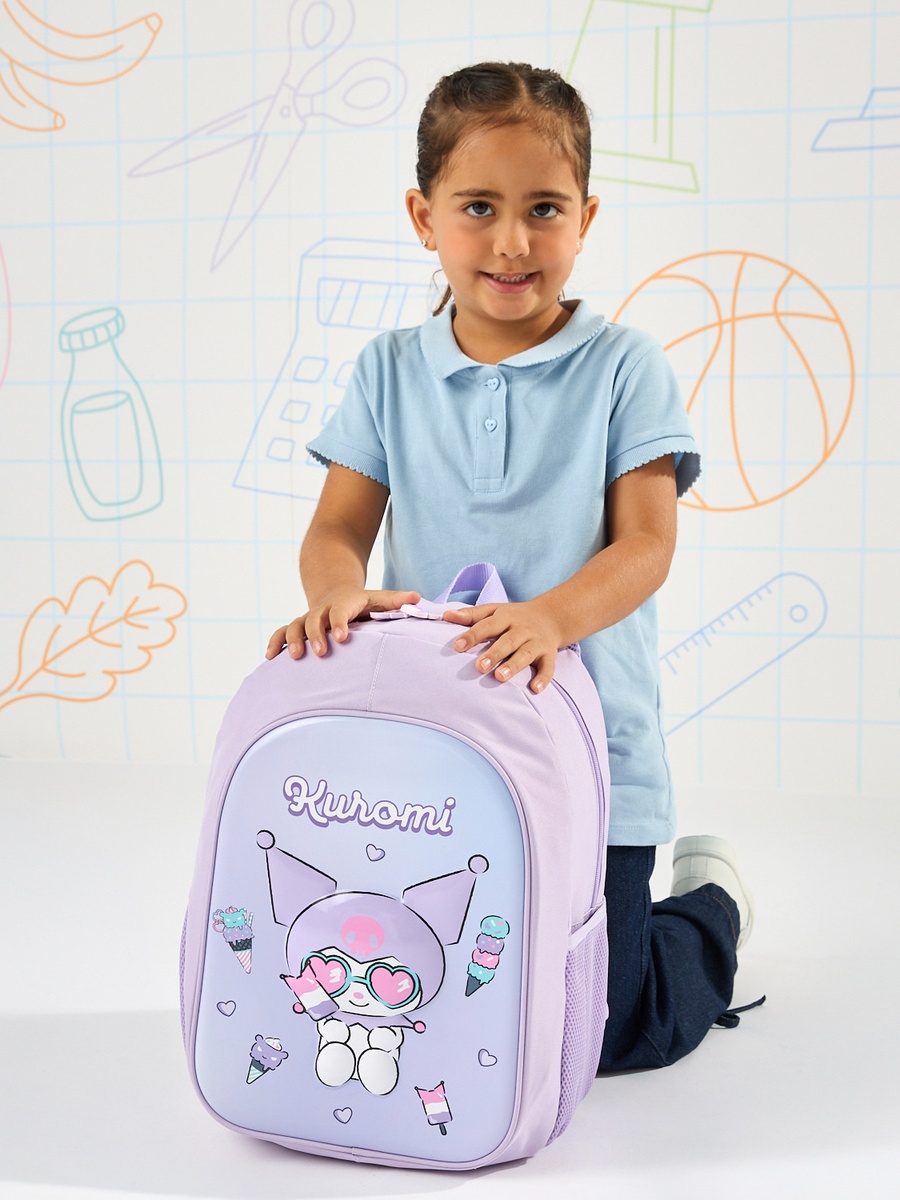Kuromi Print Backpack with Adjustable Shoulder Straps