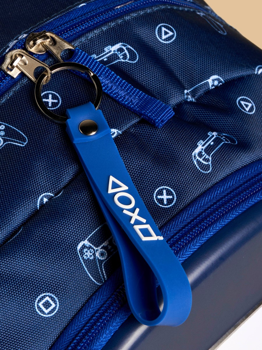 PlayStation Logo Print Padded Straps Backpack with Zip Closure
