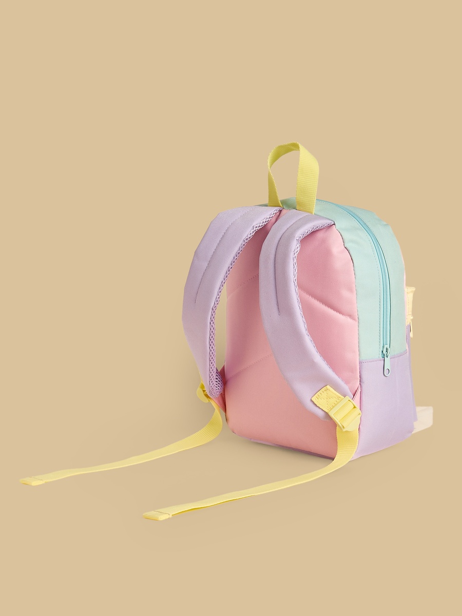 Colourblock Backpack with Padded Straps