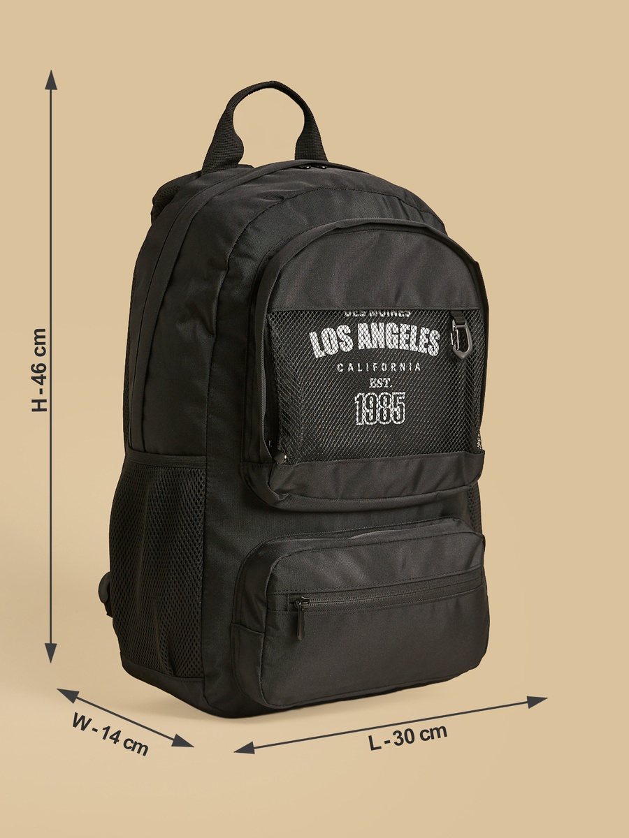 Los Angeles Print Backpack with Adjustable Shoulder Straps