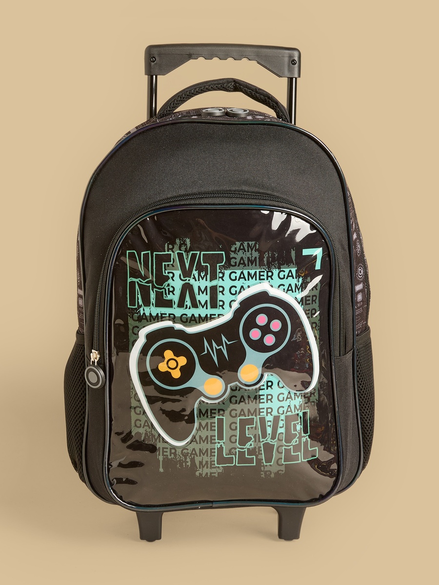 Gamer Print 5-Piece Trolley Backpack Set
