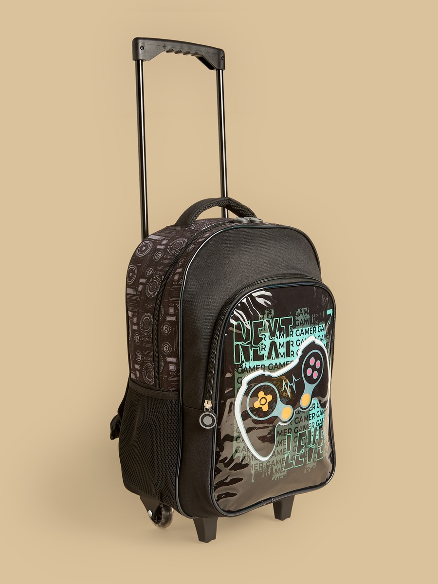 Gamer Print 5-Piece Trolley Backpack Set