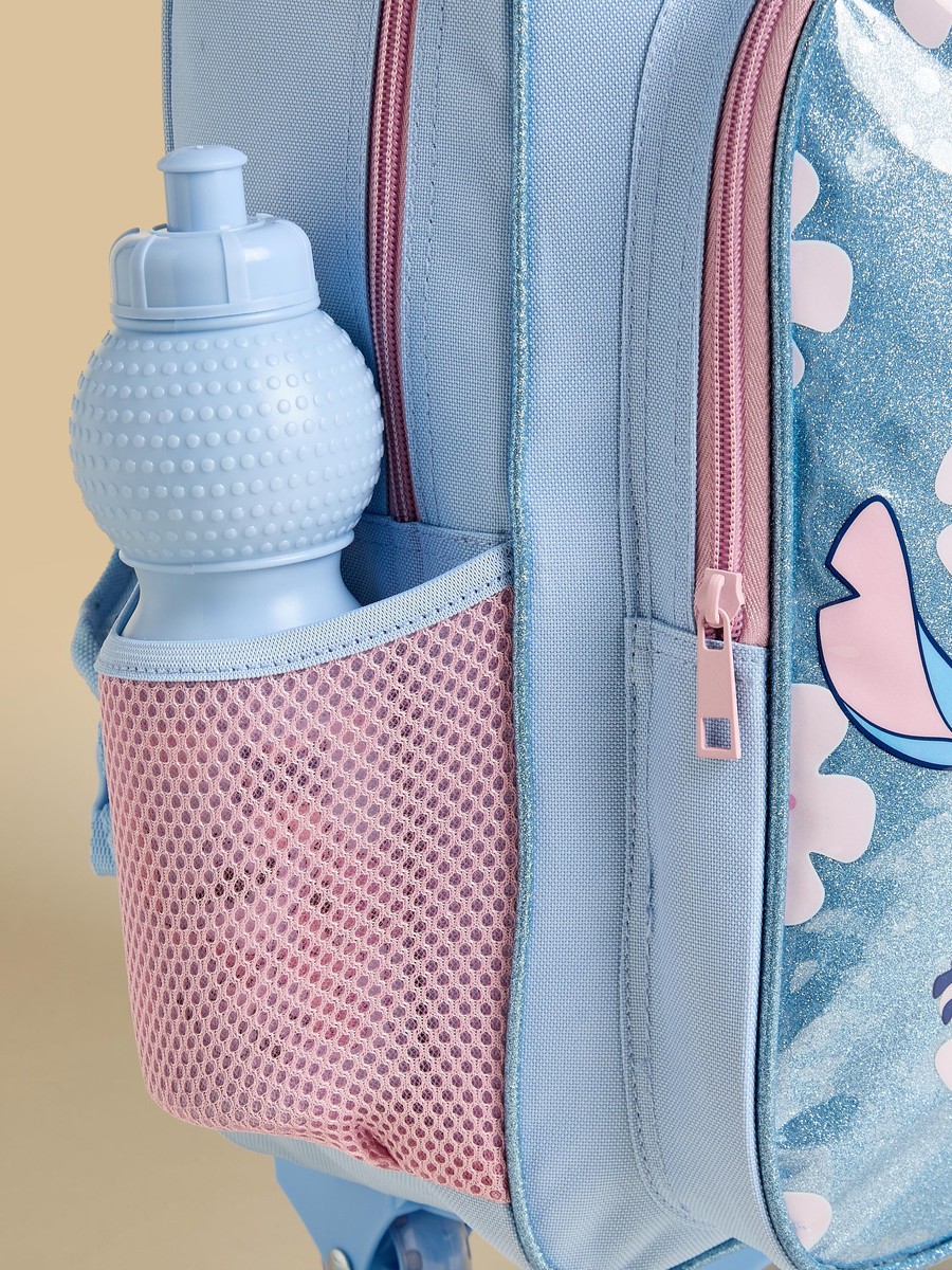 Stitch and Angel Print 5-Piece Trolley Backpack Set