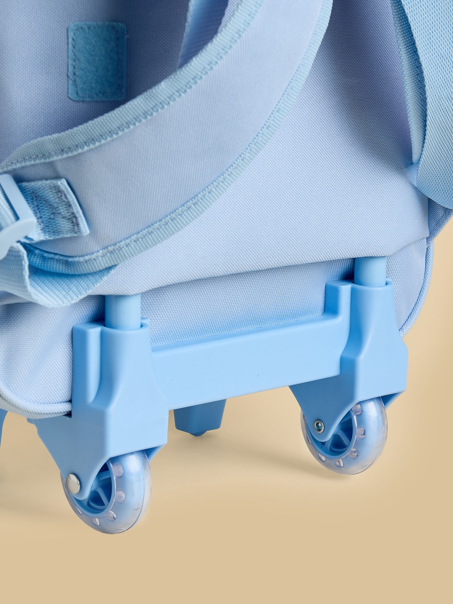 Stitch and Angel Print 5-Piece Trolley Backpack Set