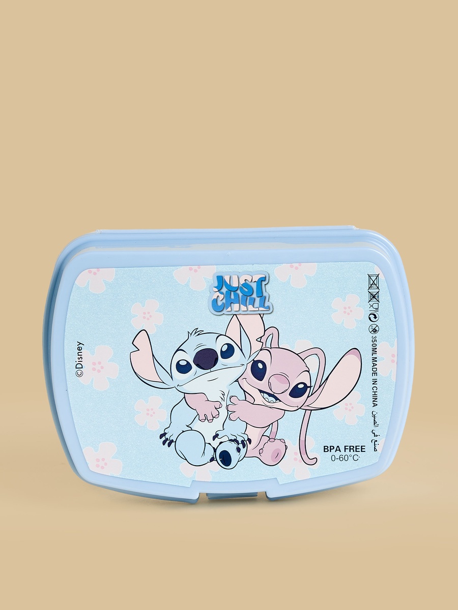 Stitch and Angel Print 5-Piece Trolley Backpack Set