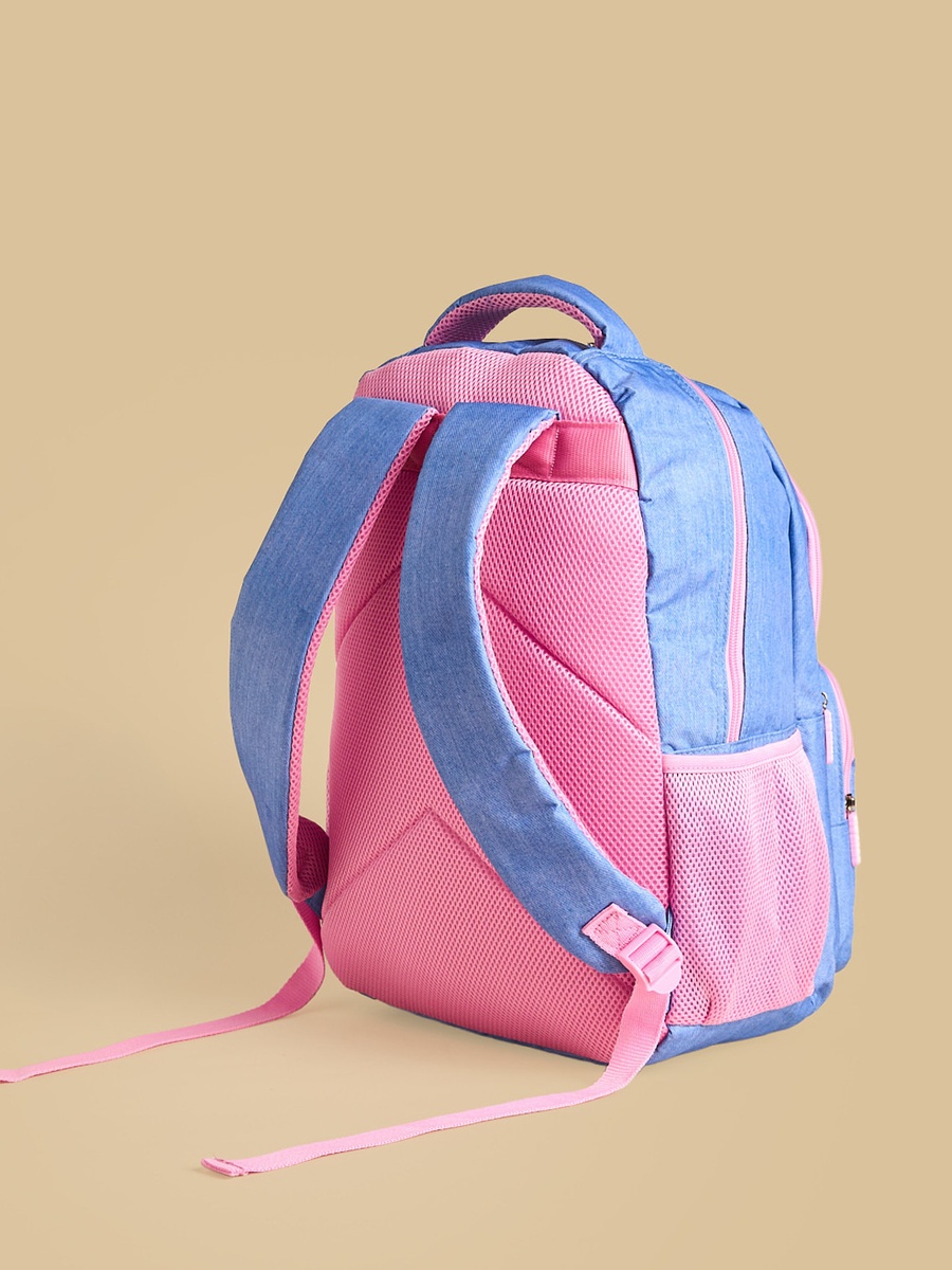 Stitch Print Backpack with Adjustable Straps