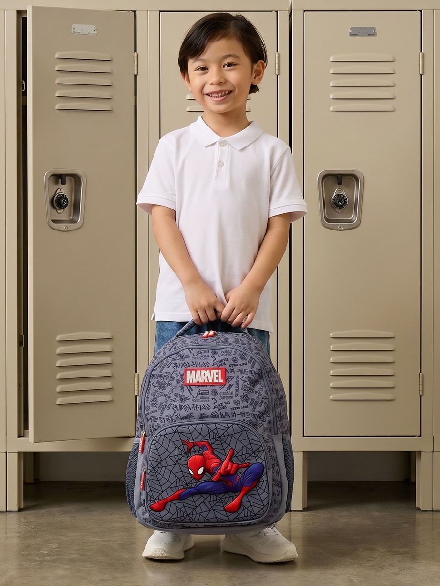 Spider-Man Print Backpack with Adjustable Straps