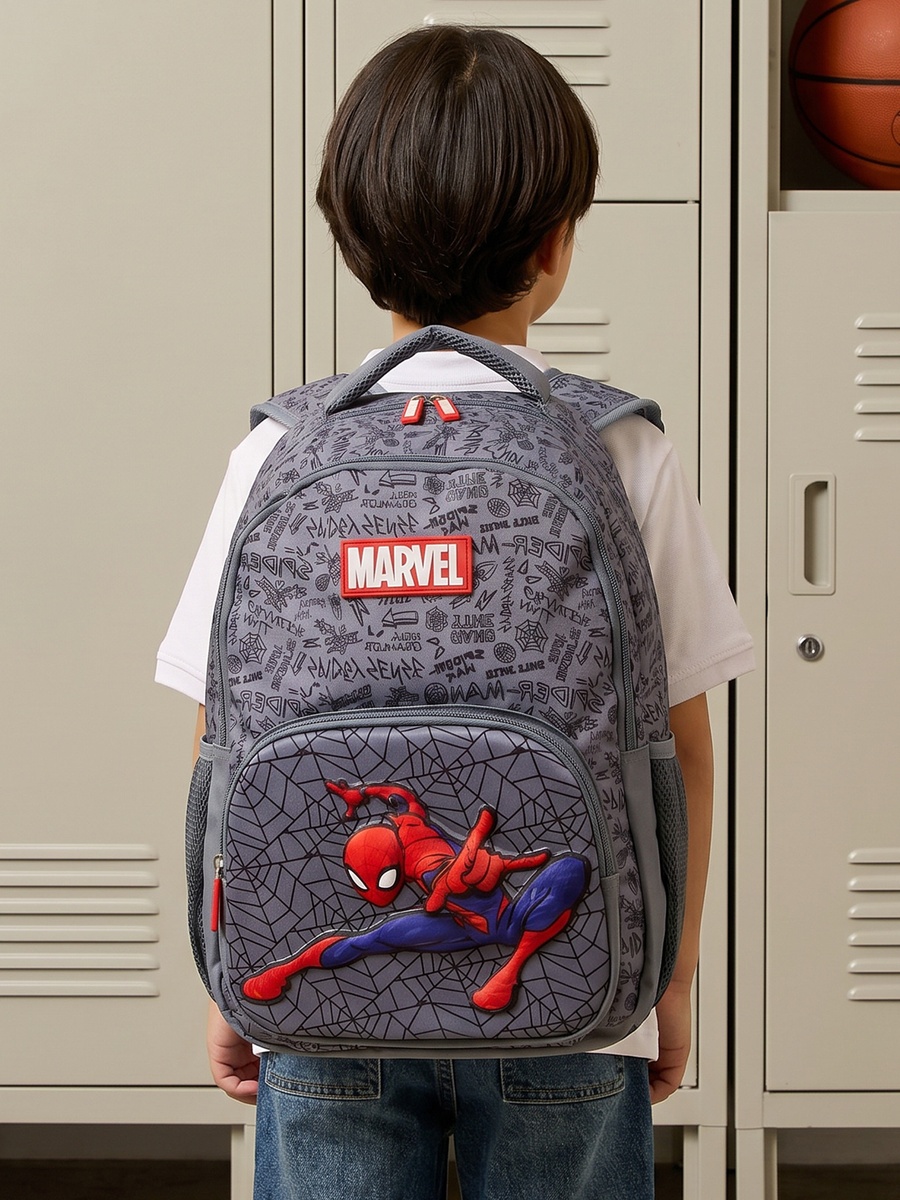Spider-Man Print Backpack with Adjustable Straps