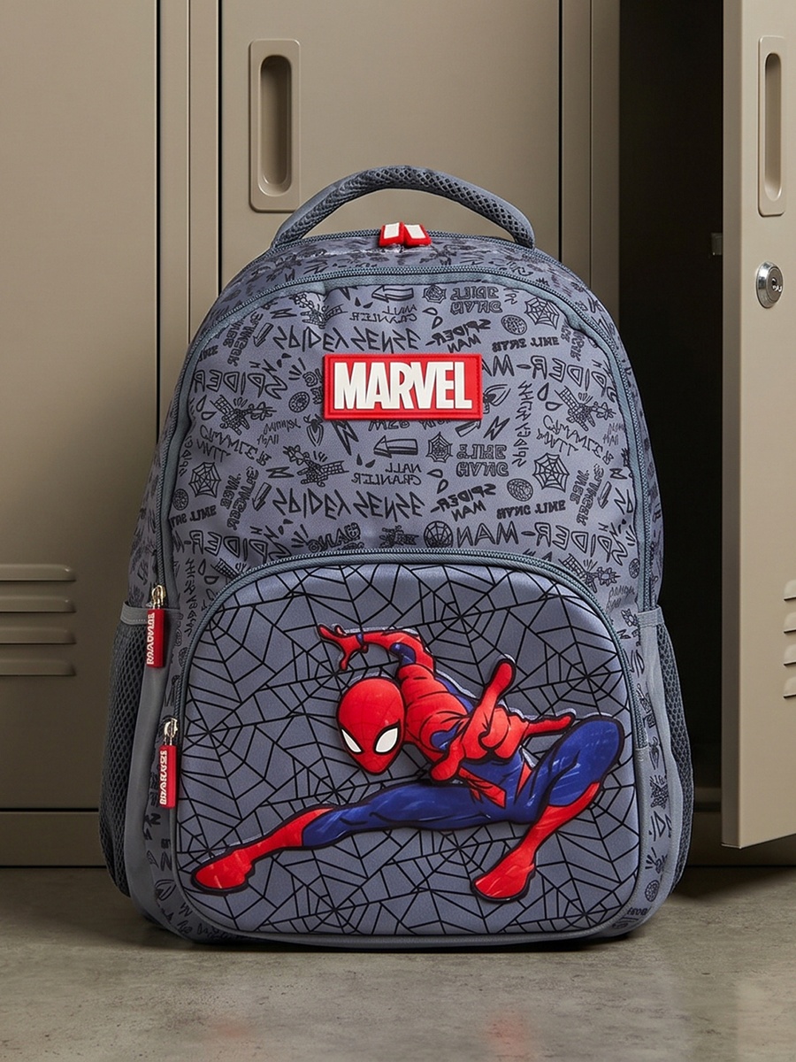 Spider-Man Print Backpack with Adjustable Straps