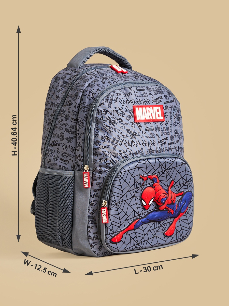 Spider-Man Print Backpack with Adjustable Straps