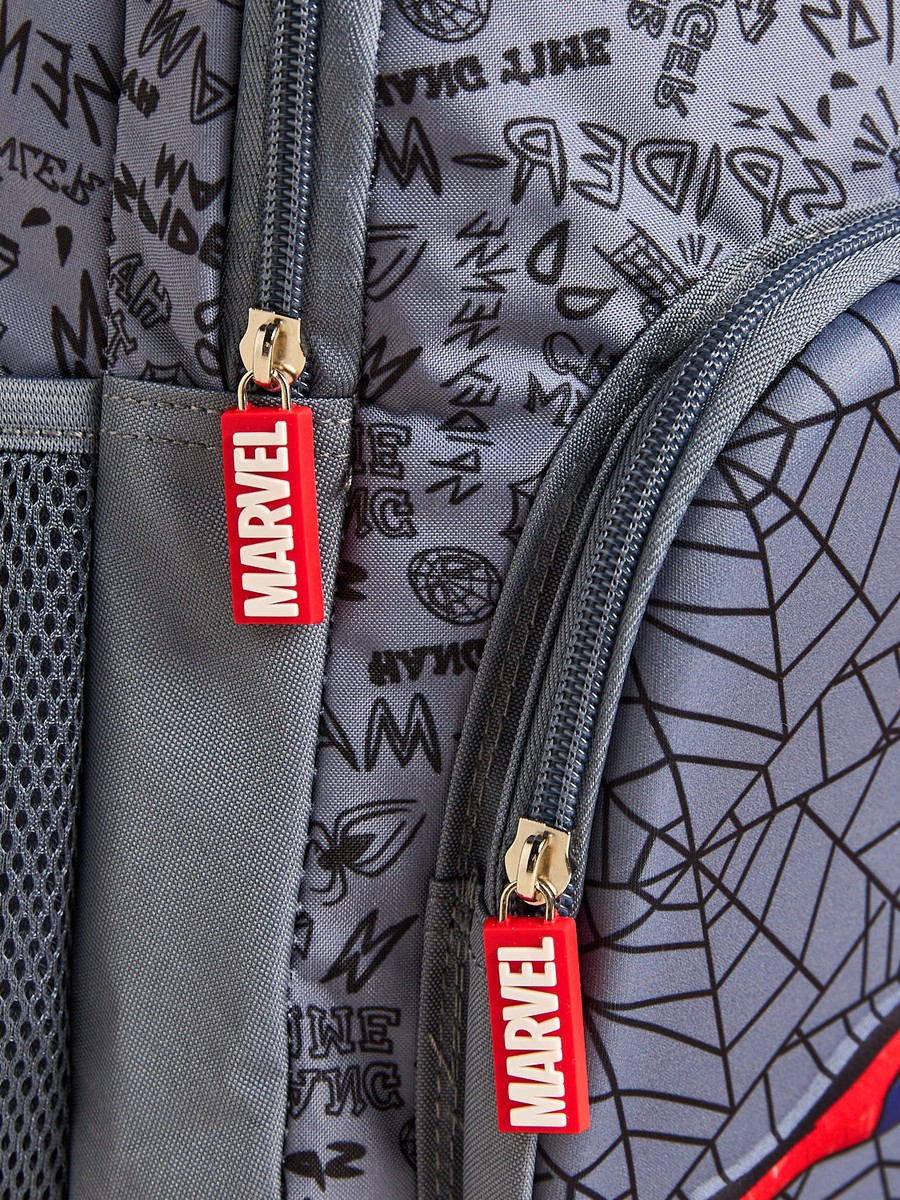 Spider-Man Print Backpack with Adjustable Straps