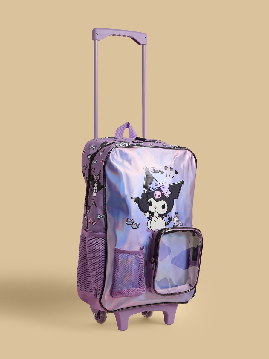 Kuromi Print 3-Piece Trolley Backpack Set