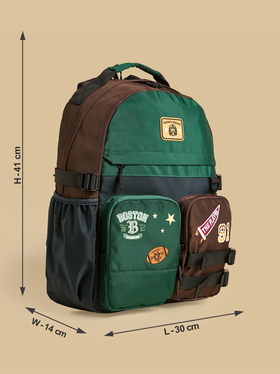 Varsity Applique Backpack with Adjustable Straps