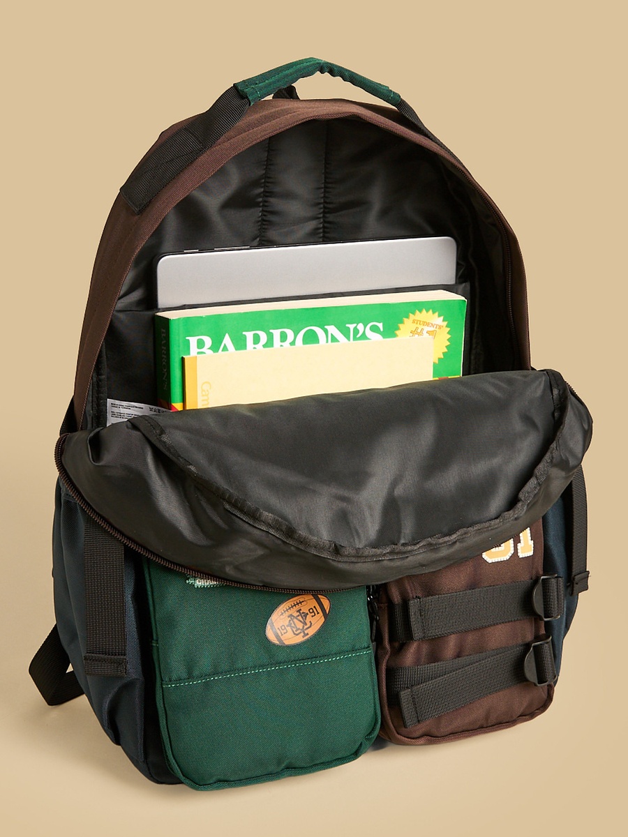 Varsity Applique Backpack with Adjustable Straps
