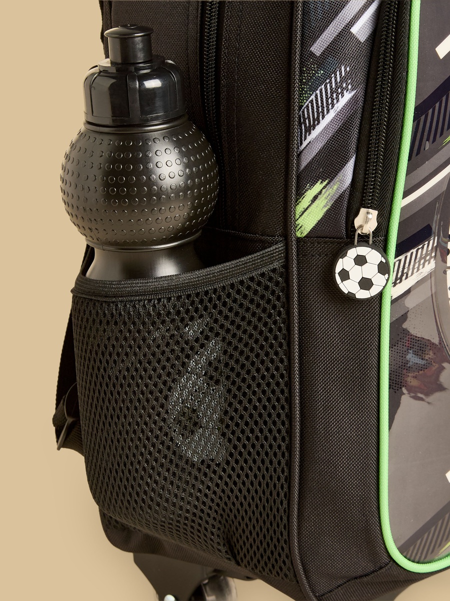 Football Print 5-Piece Trolley Bag Set
