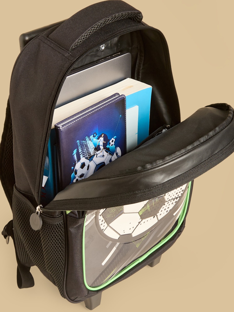 Football Print 5-Piece Trolley Bag Set