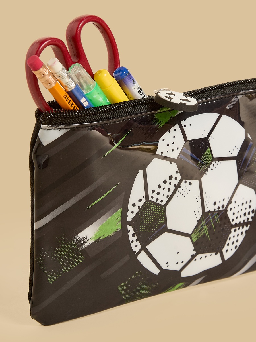 Football Print 5-Piece Trolley Bag Set