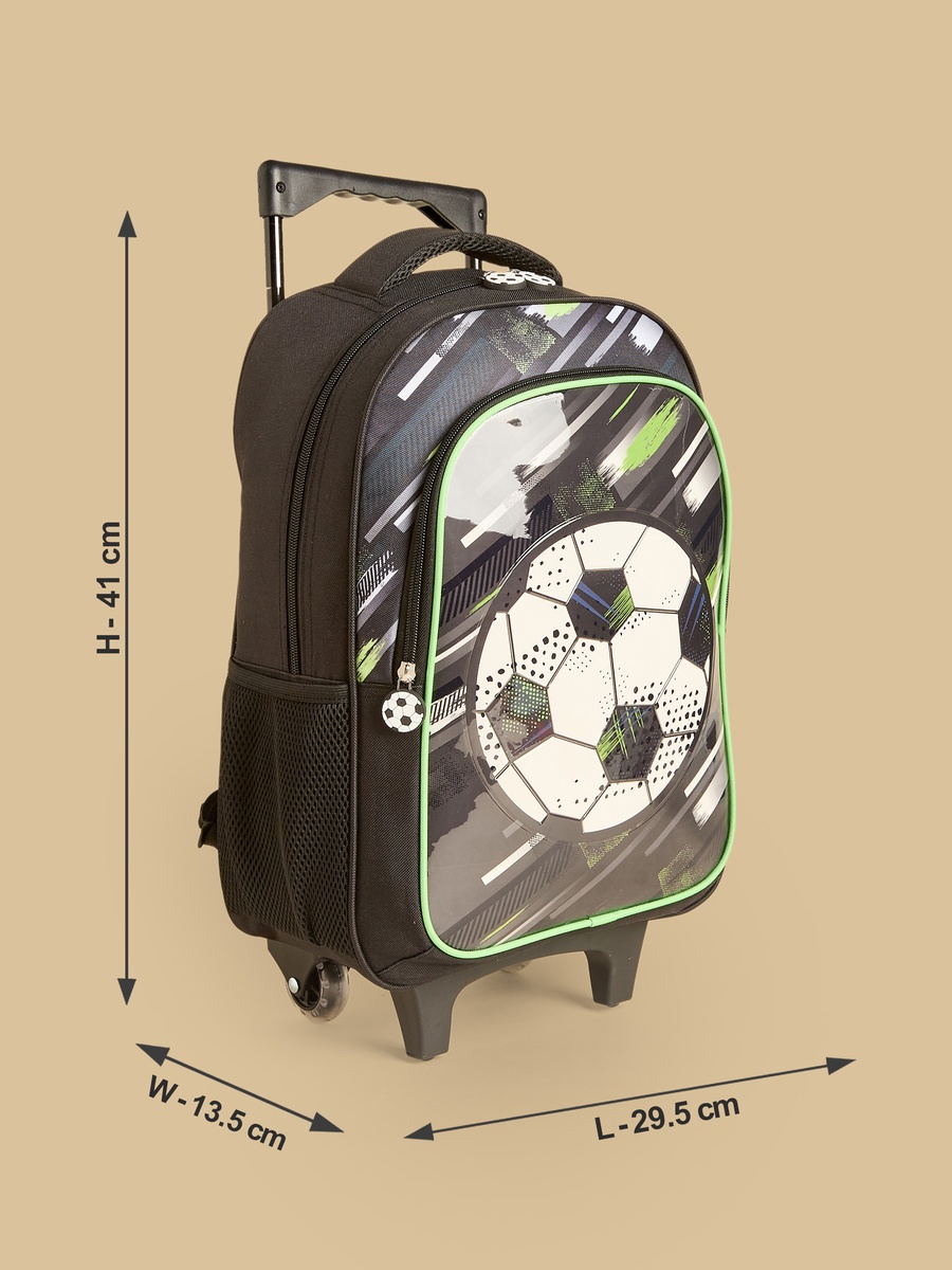 Football Print 5-Piece Trolley Bag Set